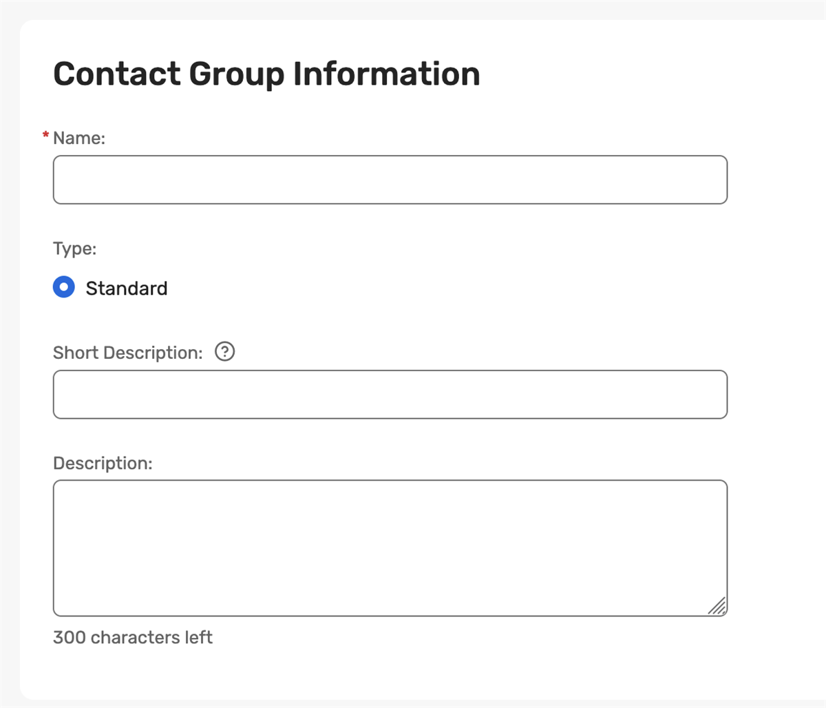 form that does not have exclusion as an option